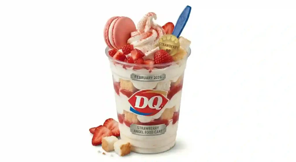 Strawberry Angel Food Cake Blizzard
