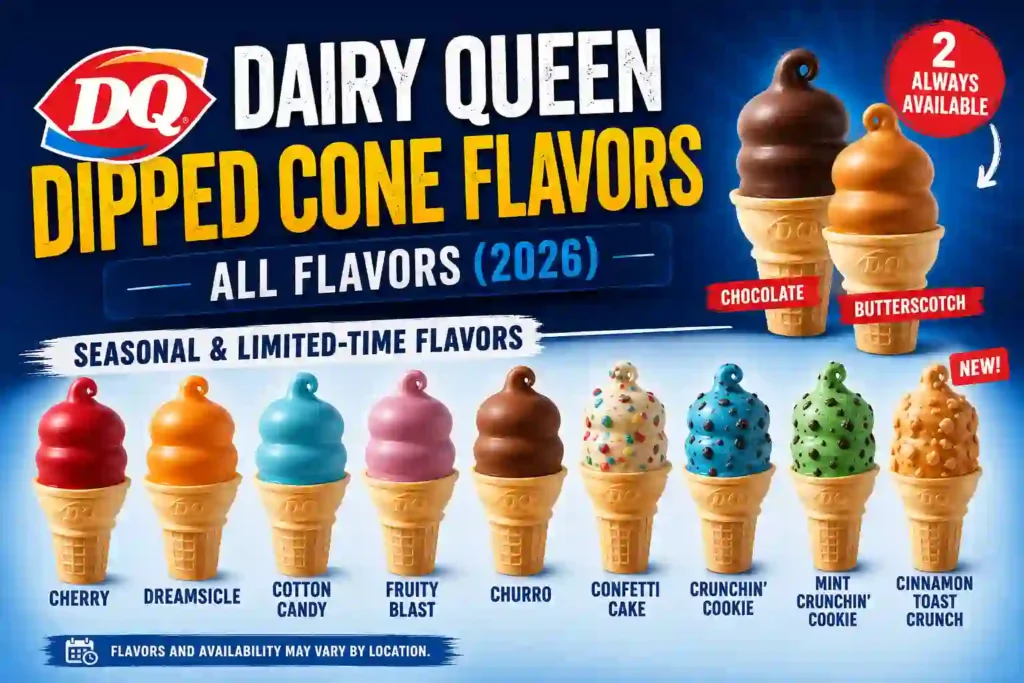 Dairy Queen Dipped Cone Flavors 