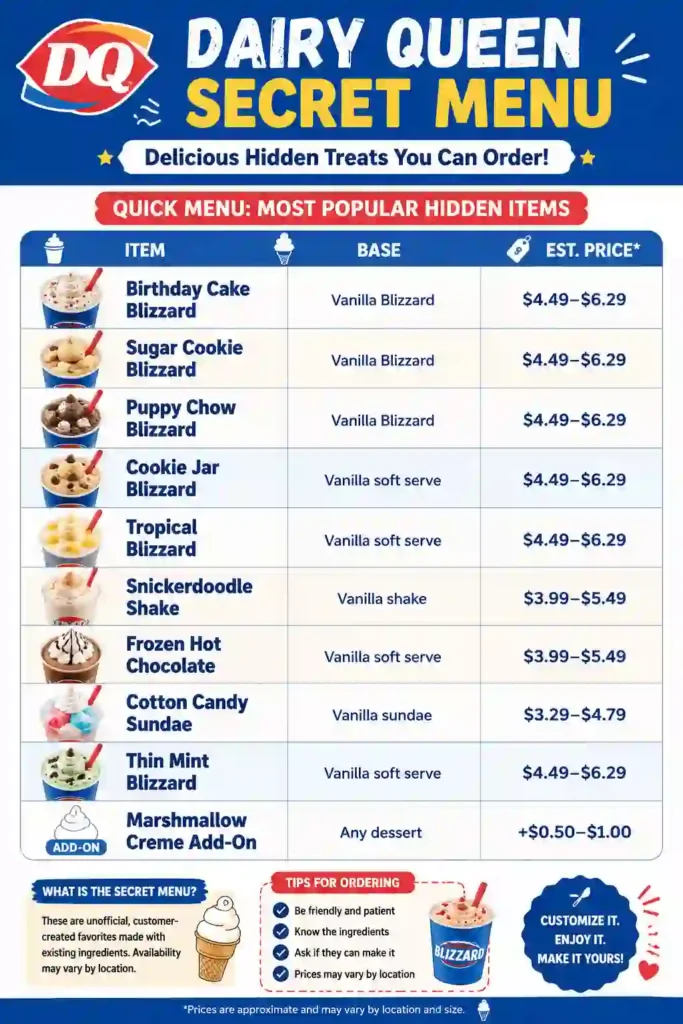 Dairy Queen Secret Menu